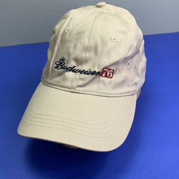 Anheuser Busch Budweiser Hat Embroidered Strapback 2009 Khaki Tan One Size - Picture 1 of 7